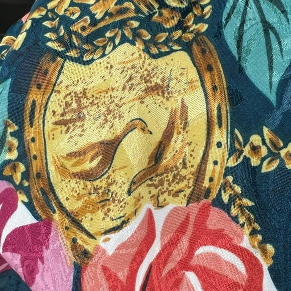 Vintage Victoria’s Secret Gold Label Floral Lace Chemise Slip Nightie Teal Med - Picture 7 of 15